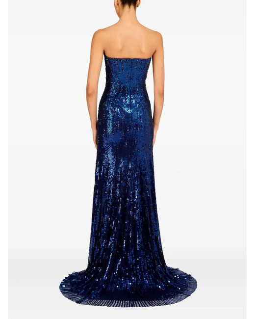 Jenny Packham Women's Blue Sarai Gown