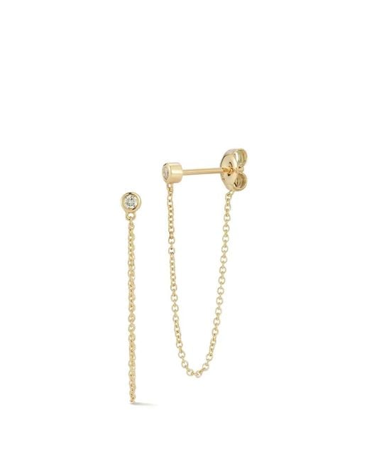 Mateo White Chain-Drop Diamond Earrings