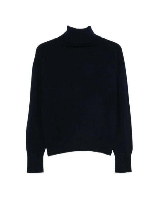 Semicouture Blue Roll-Neck Sweater