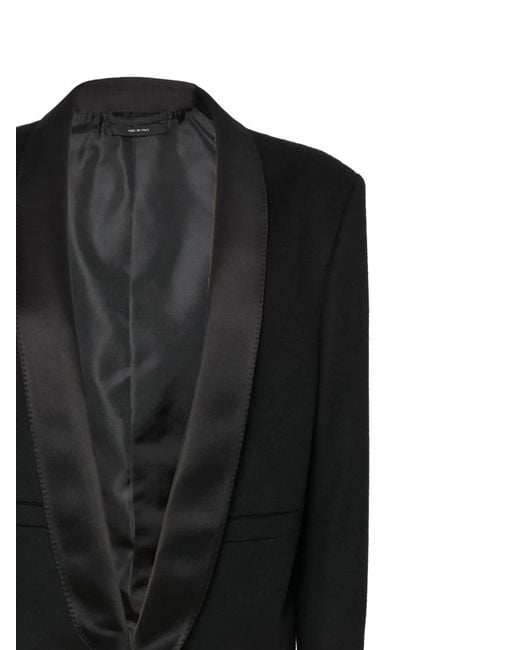 Tom Ford Black Shawl-Lapel Jacket