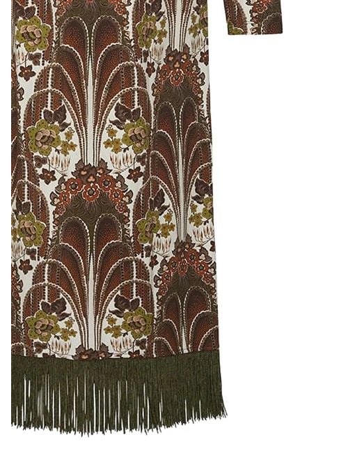 Cara Cara Natural Fringe-Trimmed Midi Dress