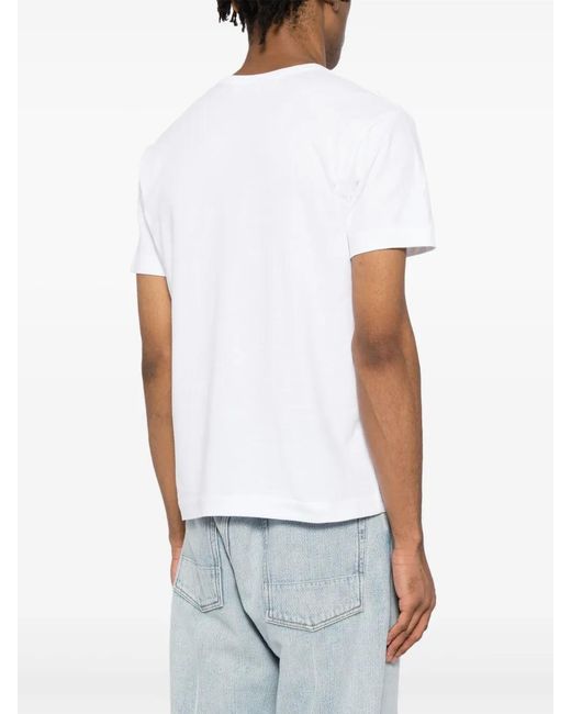 COMME DES GARÇONS PLAY Blue Heart-Printed T-Shirt