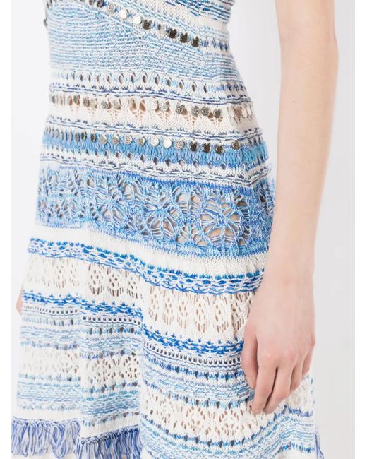 Cecilia Prado Ftima Crochet-Knit Dress in Blue | Lyst