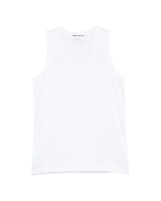 Comme des Garçons White Sleeveless Tank