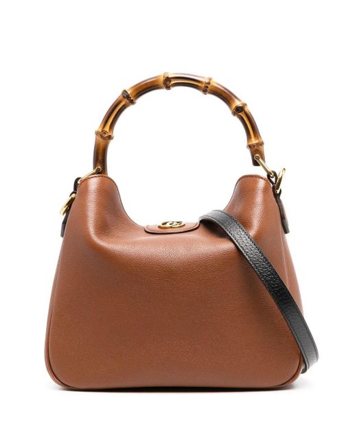 Gucci Brown Small Diana Leather Shoulder Bag