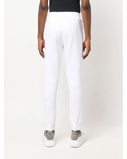 DSquared² White Icon-Print Detail Trousers for men