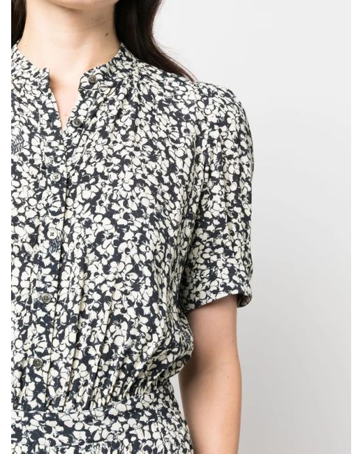 Zadig & Voltaire Gray Rima Floral-Print Midi Dress