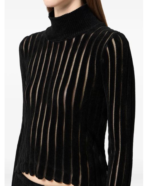 Top A Collo Alto di Blumarine in Black