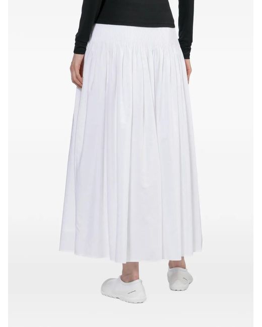 Rag & Bone Gesmockte Plooirok in het White