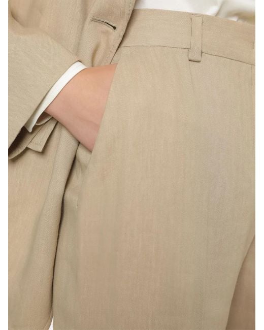 Alberta Ferretti Natural Tailored Trousers