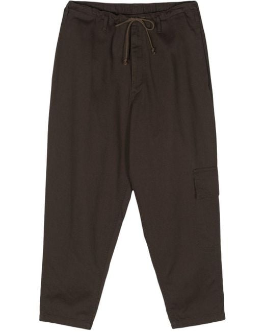 Pantaloni affusolati con coulisse di Yohji Yamamoto in Gray da Uomo
