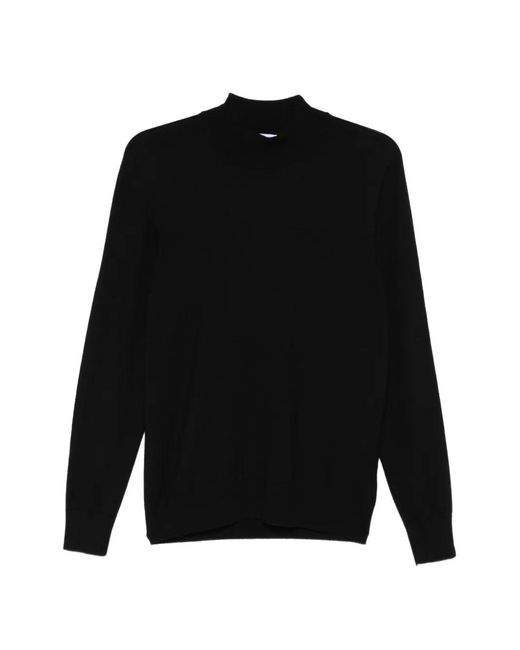Gran Sasso Black Long-Slevee Turtle-Neck Sweater for men