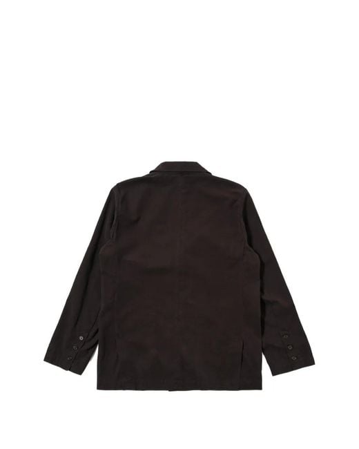 Universal Works Black Manor Double-Breasted Jacket for men