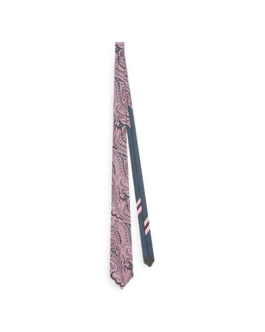Dries Van Noten White Printed Silk Tie for men