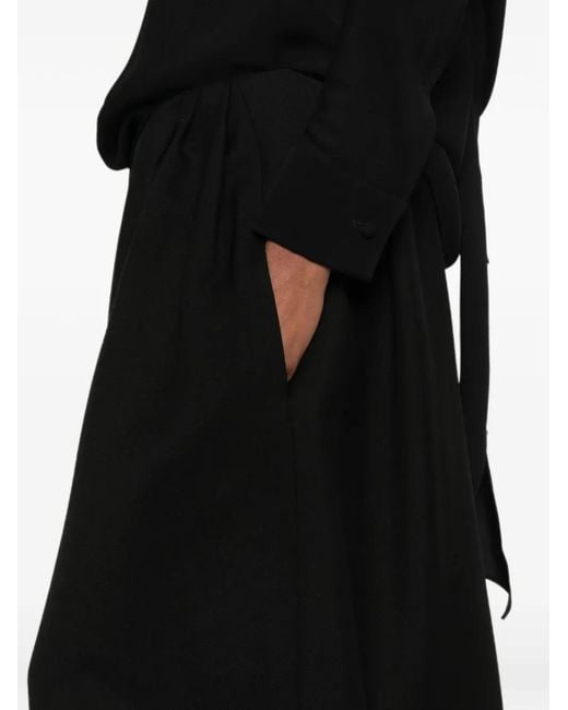 The Row Black Fauna Pleated Tailored Shorts