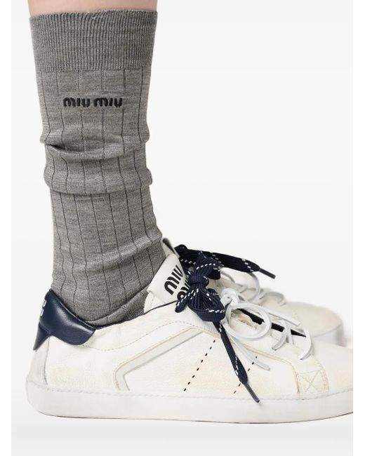 Miu Miu Multicolor Deco Leather Sneakers