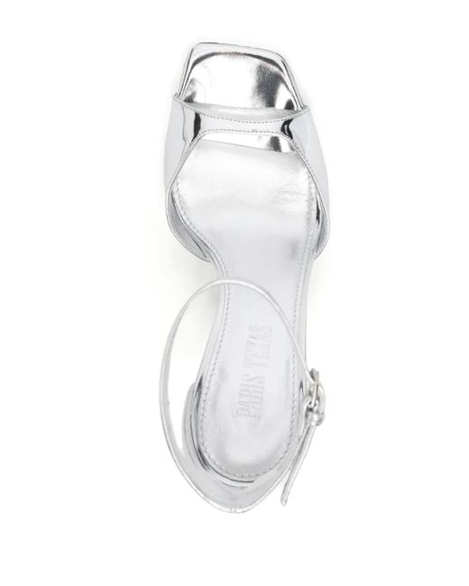 Paris Texas White 105Mm Patent-Leather Sandals