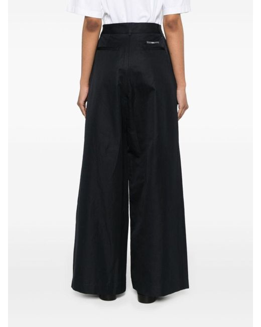 Societe Anonyme Black Andy Pleat-detail Palazzo Trousers