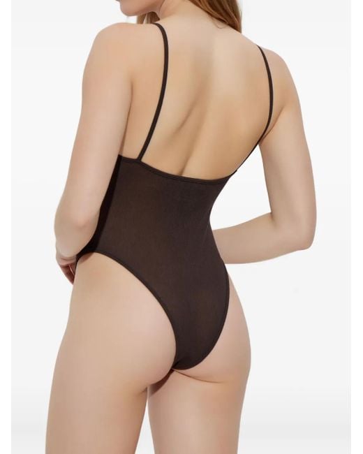 DSquared² Brown Bow-Detailing Bodysuit