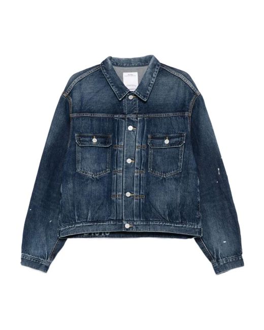 Veste En Jean À Effet Taches De Peinture 101X Visvim pour homme en coloris Blue