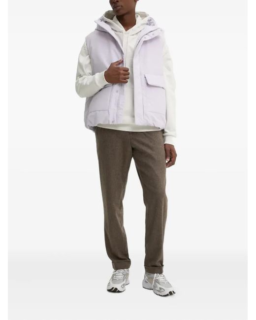 HUGO White Logo-Embossed Hooded Hoodie for men