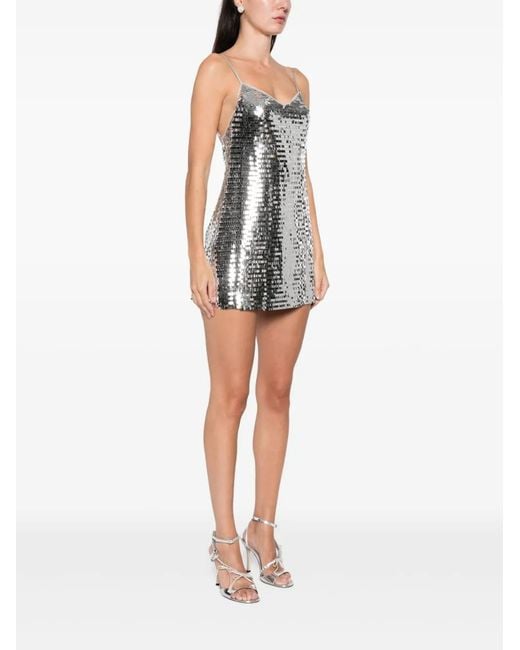 retroféte Gray Tula Sequin Mini Dress