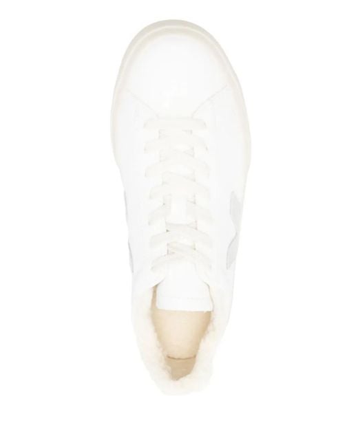 Veja White Campo Leather Sneakers