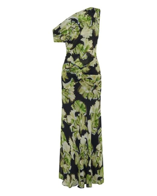 Nicholas Green Elza One-Shoulder Floral-Print Dress