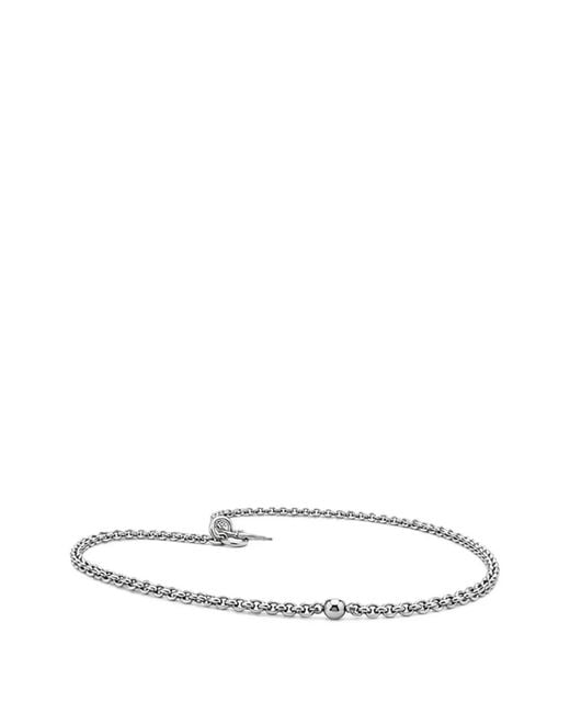 Yoj White Screw Low Curb Necklace for men