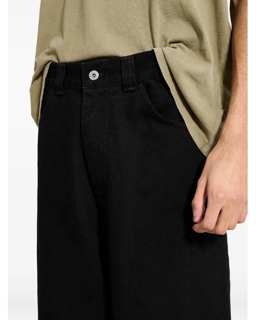 POLAR SKATE Black Cotton Loose-Fit Jeans for men