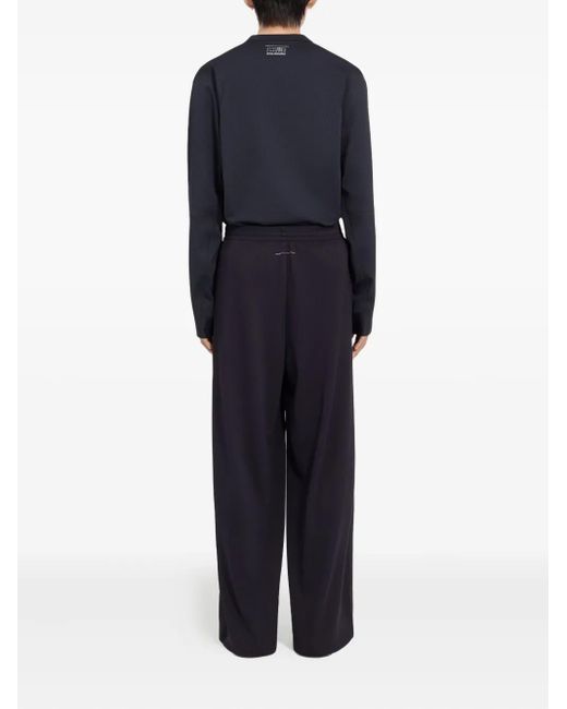 MM6 MAISON MARGIELA X SALOMON Blue Drawstring-Cuff Logo-Print Trousers for men
