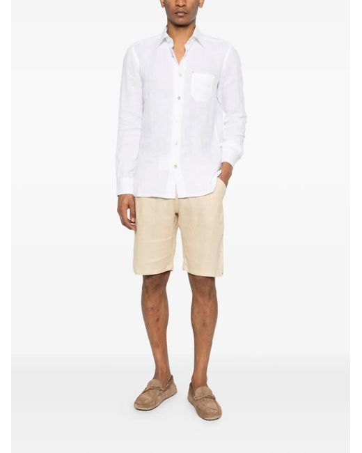 Kiton Natural Drawstring Shorts for men