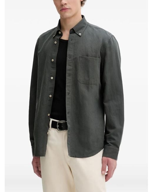 Marc O' Polo Gray Button-Down Pocket Shirt for men