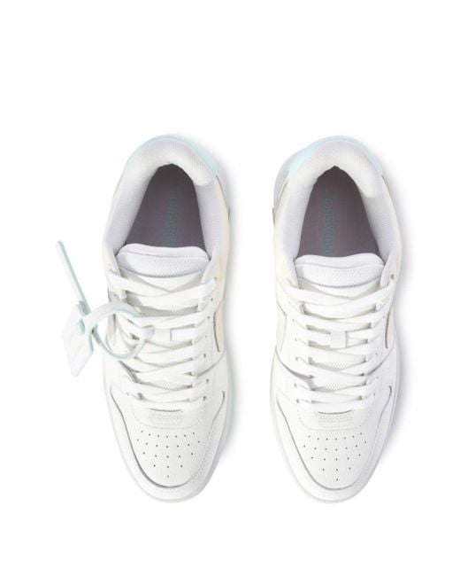 Off-White c/o Virgil Abloh Out Of Office Leren Sneakers in het White