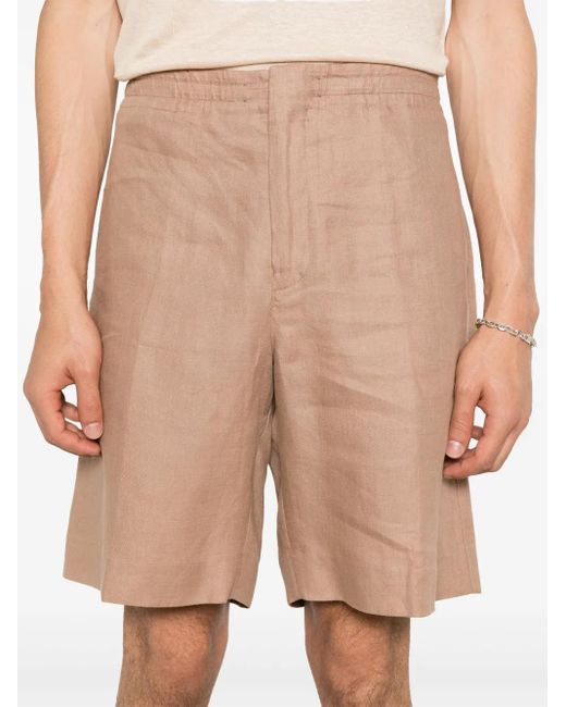 Zegna Natural Oasi Lino Linen Shorts for men