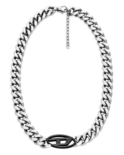 DIESEL カーブチェーン ネックレス Black