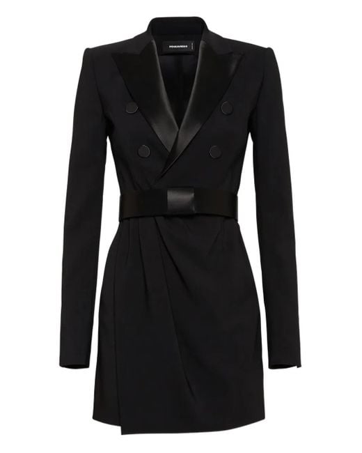 Vestido corto con doble botonadura DSquared² de color Black