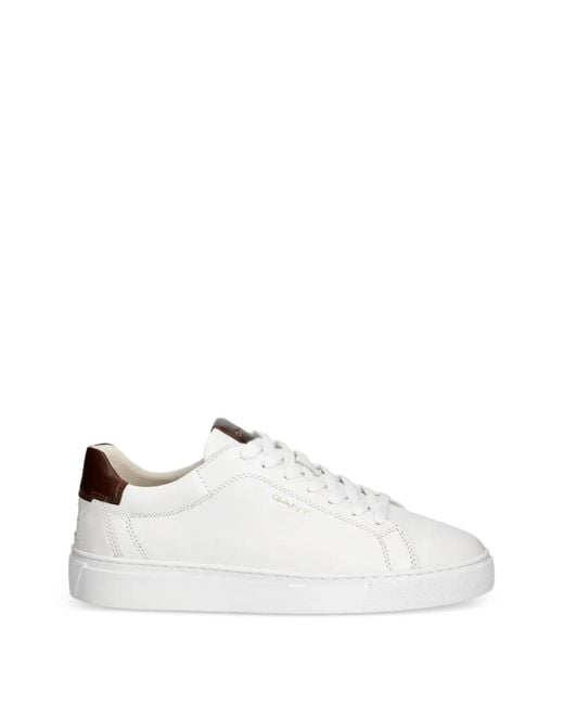 Gant White Colour-Block Sneakers for men