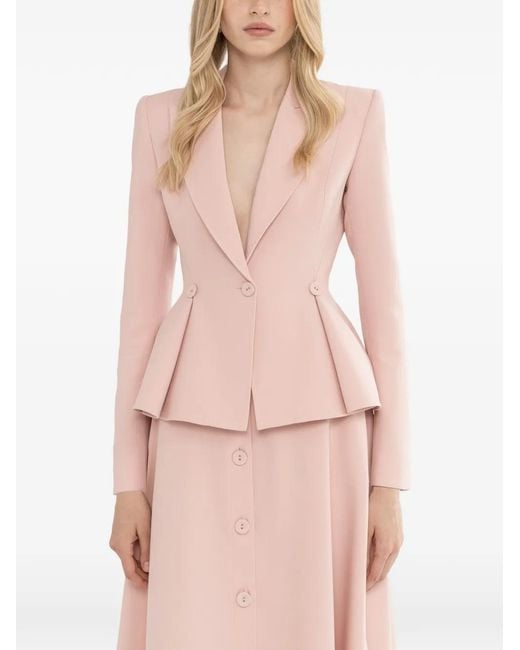 Nissa Pink Single-Breasted Blazer