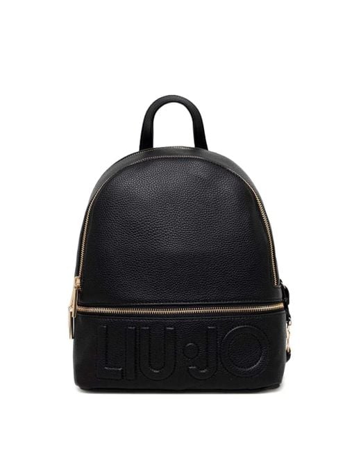 Liu Jo Black Rucksack Mit Logo-Prägung