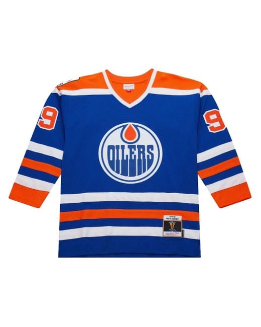 Mitchell & Ness Blue Nhl Dark "Oilers 1979 Wayne Gretzky" Jersey for men