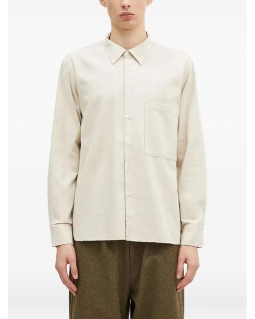 Universal Works Natural Patch-Pocket Button-Down Shirt for men