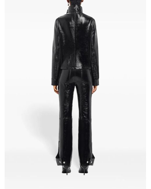Courreges Black Cropped Flared Trousers