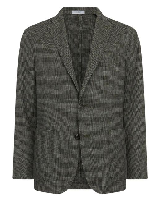 Boglioli Green Checkered Blazer for men