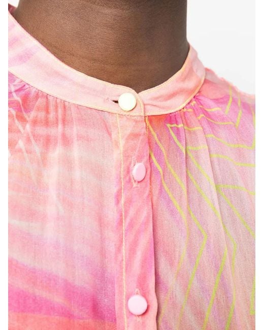 Forte_forte Pink Star-Print Long-Sleeve Shirt