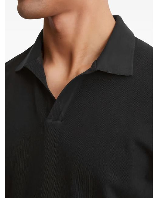 Marc O' Polo Black Textured Polo Shirt for men