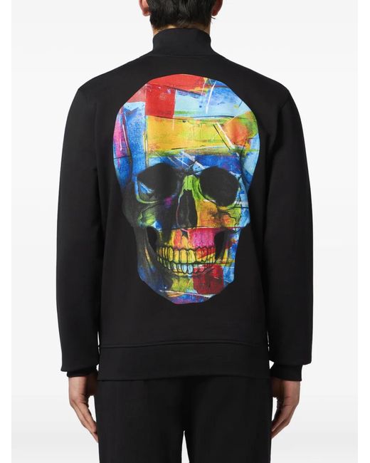 Philipp Plein Trainingsjack Met Doodskopprint in het Black voor heren