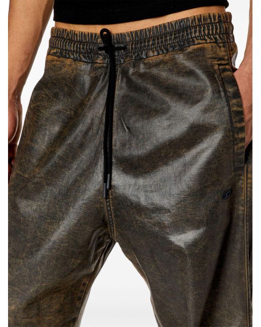 DIESEL Gray D-martians Track 068kr Wide-leg Jeans