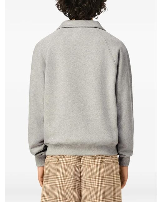AMI Gray Cotton Ami De Coeur Sweatshirt for men