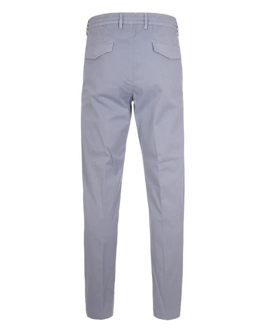 Eleventy Blue Drawstring Trousers for men